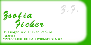 zsofia ficker business card