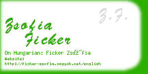zsofia ficker business card